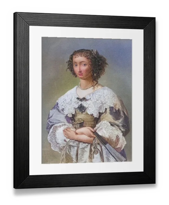 Framed Print : Henrietta-Maria, 1609-1669, daughter of Henry IV of France and Queen of Charles I