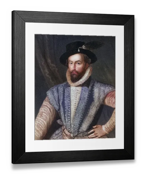 Framed Print : Sir Walter Raleigh (1554-1618)