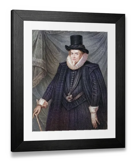 Framed Print : Thomas Cecil 1st Earl of Exeter Lord Burghley 1542-1621 English soldier and statesman