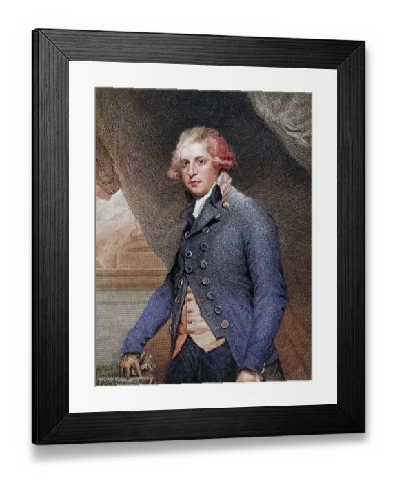 Framed Print : Richard Brinsley Sheridan (born 30 October 1751 in Dublin)