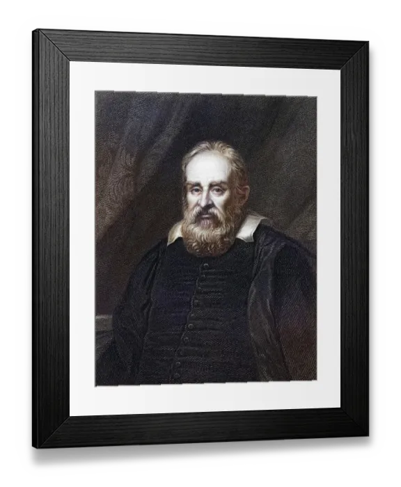 Framed Print : Galileo Galilei (born 15 February 1564 in Pisa)