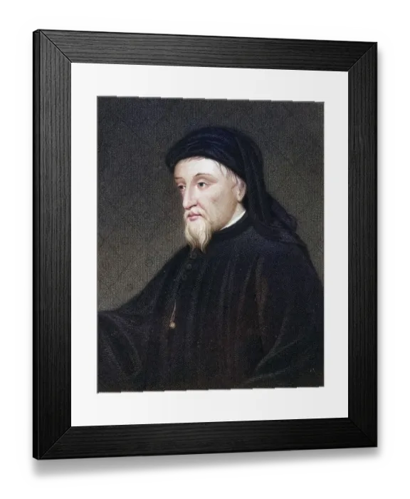 Framed Print : Geoffrey Chauce, (born c. 1342 / 1343)