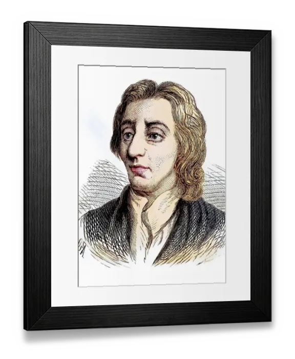 Framed Print : John Locke (born 29 August 1632 in Wrington near Bristol) Framed Print : John Locke (born 29 August 1632 in Wrington near Bristol)