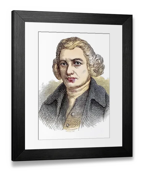 Framed Print : John Smeaton (born 8 June 1724 in Austhorpe near Leeds)