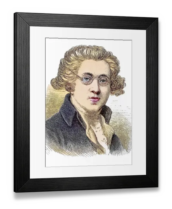 Framed Print : Sir Joshua Reynolds, (born 16 July 1723 in Plympton near Plymouth)
