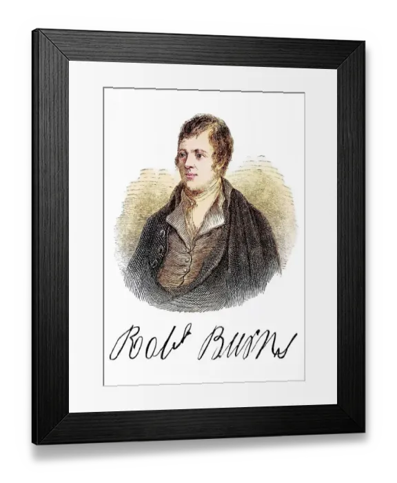 Framed Print : Robert Burns (born 25 January 1759 in Alloway)