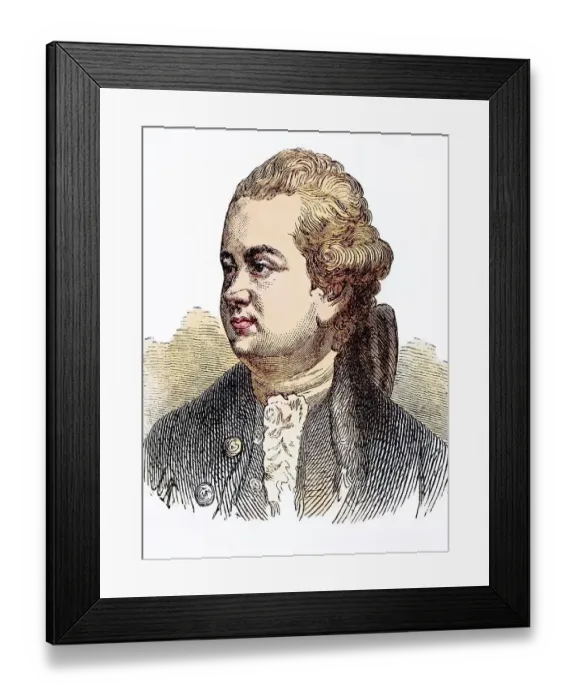 Framed Print : Edward Gibbon (born 8 May 1737 in Putney)