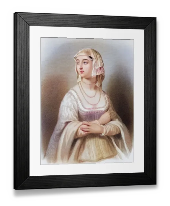Framed Print : Margaret of Anjou (born 24 March 1430 in Pont-a-Mousson or Nancy)