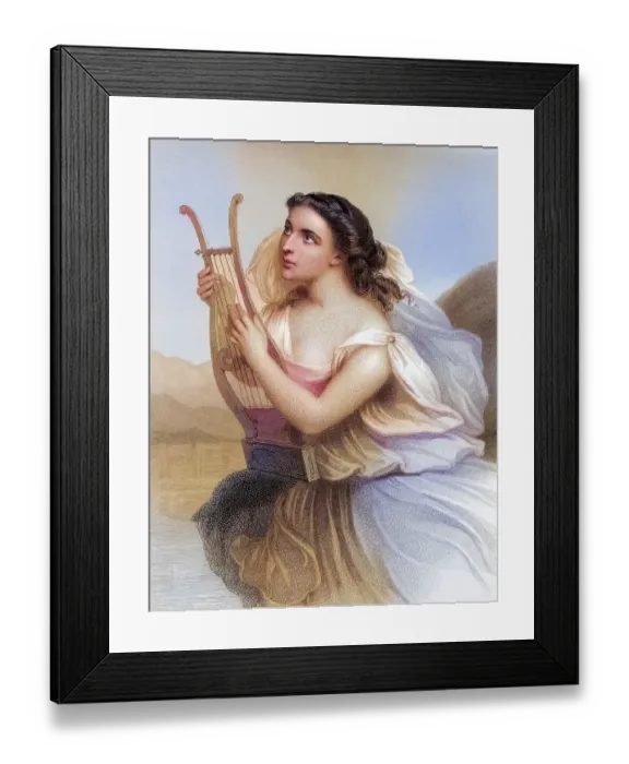 Framed Print : Sappho, born between 630 / 612 BC