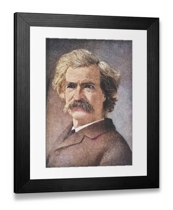 Framed Print : Mark Twain pseudonym of Samuel Langhorne Clemens