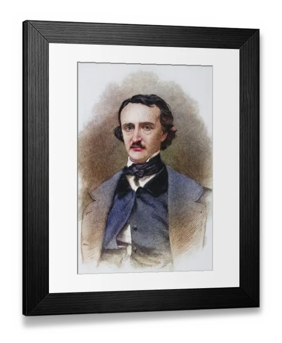 Framed Print : Edgar Allan Poe, 1809-1849, American writer