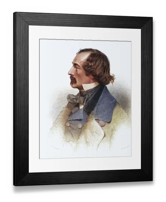 Framed Print : Portrait of Elisha Kent Kane from the Arctic explorations of 1853
