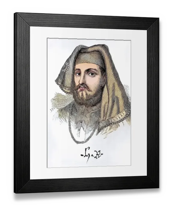 Framed Print : Portrait and autograph of King Henry IV of England 1367 to 1413