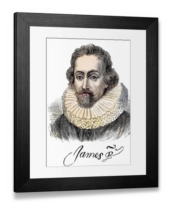 Framed Print : King James I of England 1566 to 1625