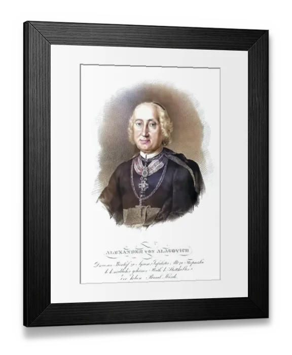Framed Print : Alexander von Alagovich, Alagovits (25 August 1809 to 23 October 1829)