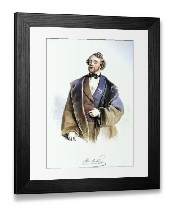 Framed Print : Alois Ander, actually Aloys Anderle (born 10 August 1821 in Libitz an der Doubrawa)