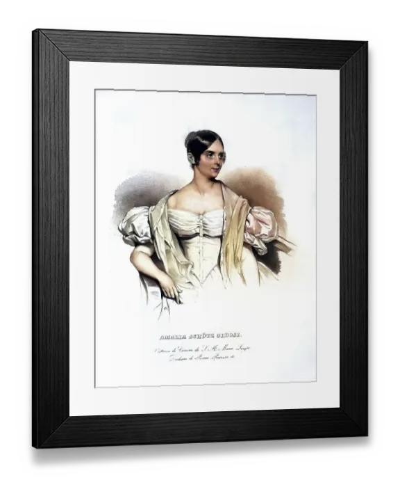 Framed Print : Amalie Schuetz (pseudonym: Amalie Schuetz-Oldosi)