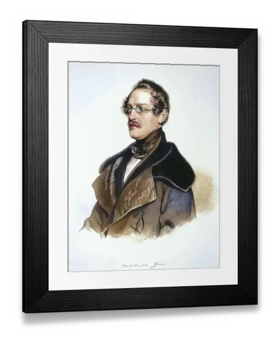 Framed Print : Count Anton Alexander von Auersperg (born 11 April 1806 in Ljubljana)