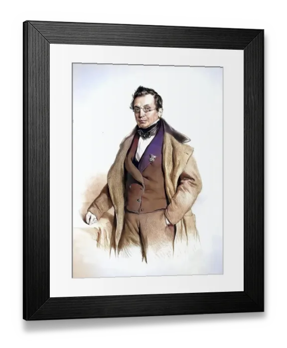 Framed Print : Andreas Zelinka (born 23 February 1802 in Wischau)