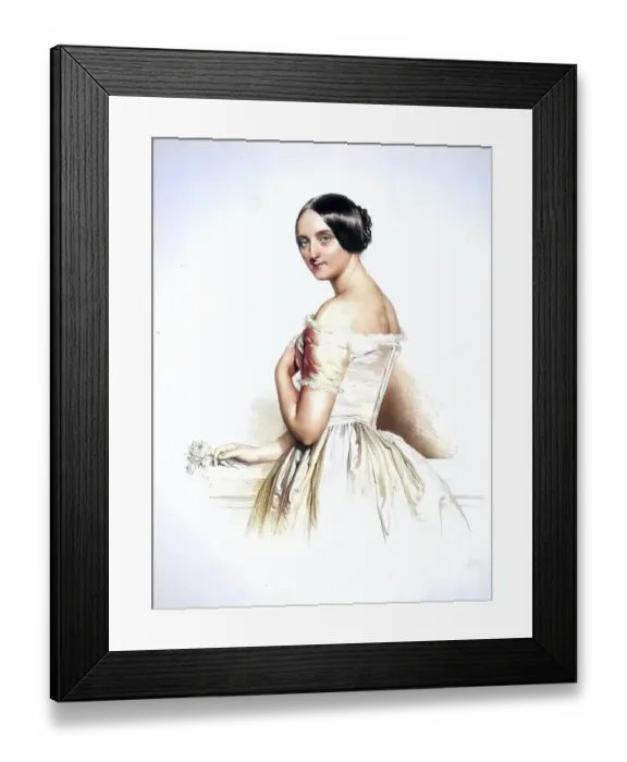 Framed Print : Anna Zerr (born 26 July 1822 in Baden-Baden)