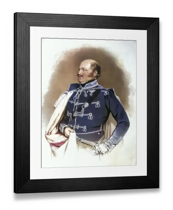 Framed Print : Anton Georg Christoph Count Waldstein (1793-1848)