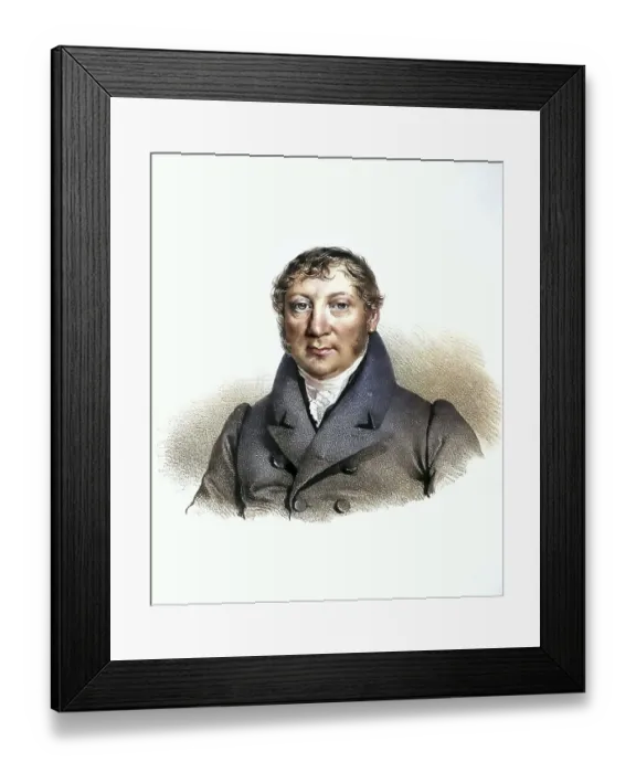 Framed Print : Anton Hackel (1799-1846), song composer Framed Print : Anton Hackel (1799-1846), song composer