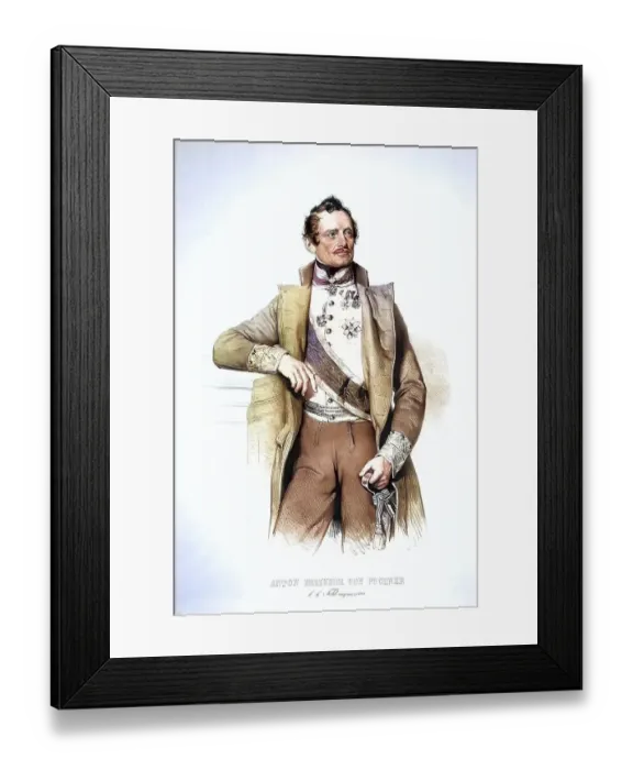 Framed Print : Anton Freiherr von Puchner (born 11 November 1779 in Schemnitz)