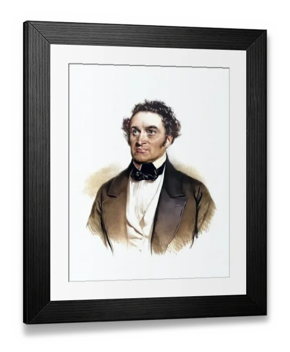 Framed Print : Anton Haizinger (born 14 March 1796 in Wilfersdorf)