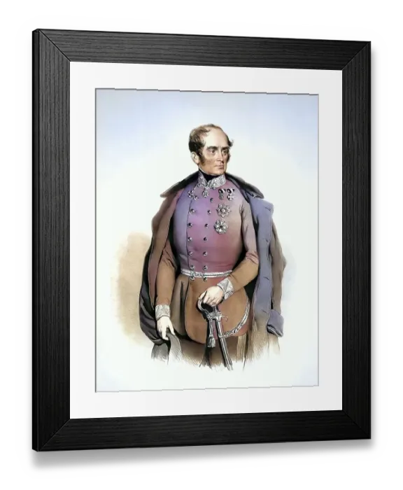 Framed Print : Portrait of Anton Freiherr von Piret-Bihain (1785-1851) Field Marshal Lieutenant