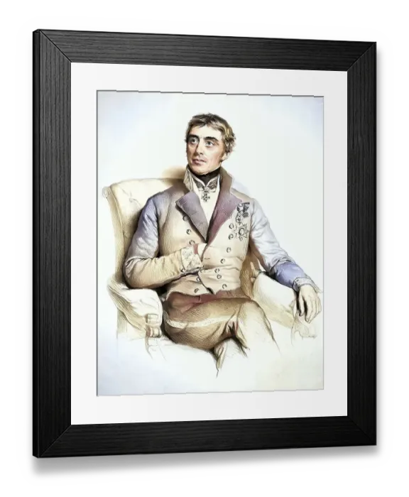 Framed Print : Anton Prokesch, from 1830 Knight