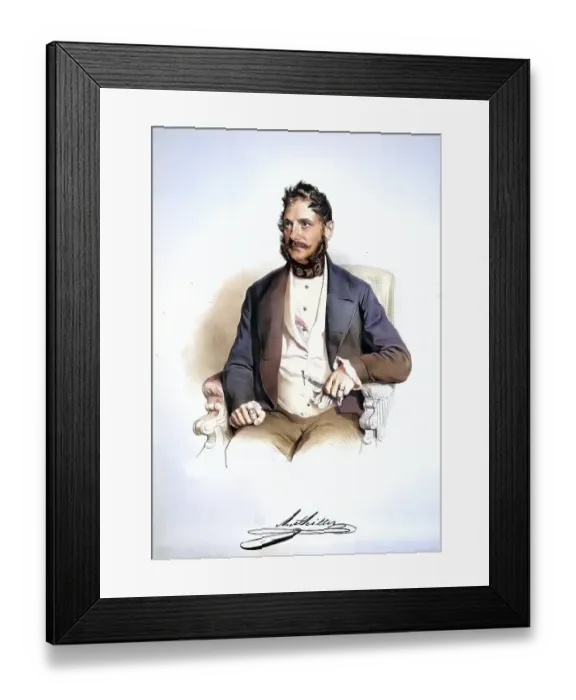 Framed Print : Anton Seiller (1804-1886), wholesaler