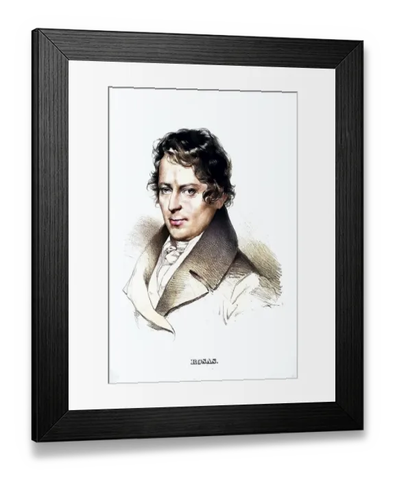 Framed Print : Anton Edler von Rosas, also Anton (io) Rosas (born 23 December 1791 in Fuenfkirchen)