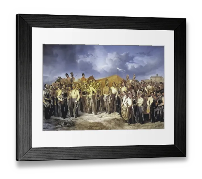 Framed Print : Eduard Ckam Gallas (1805-1891) and the Officer Corps of the 8th Cuirassier Regiment Framed Print : Eduard Ckam Gallas (1805-1891) and the Officer Corps of the 8th Cuirassier Regiment