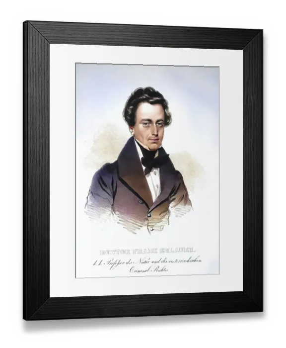 Framed Print : Franz Edlauer (born 5 September 1798 in Ljubljana)