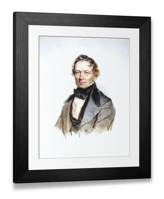 Framed Print : Franz Viktor Pfeiffer (born 27 February 1815 in Solothurn)