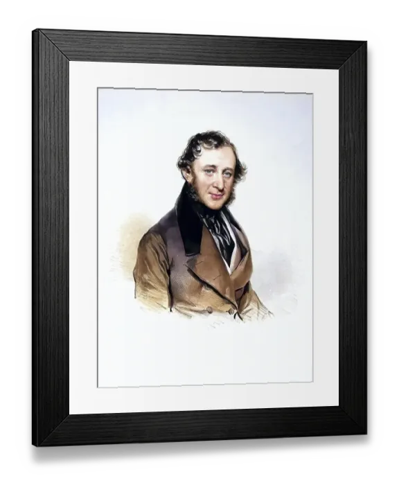 Framed Print : Johann Heinrich von Geymueller der Juengere (born 12 April 1781 in Basel)