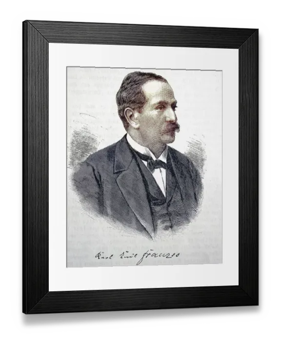 Framed Print : Karl Emil Franzos, 25 October 1848