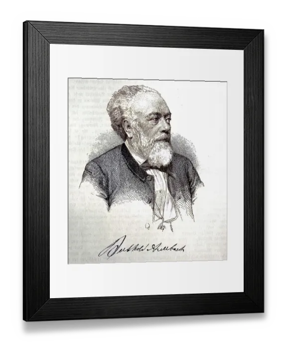 Framed Print : Berthold Auerbach, actually Moses Baruch Auerbacher Framed Print : Berthold Auerbach, actually Moses Baruch Auerbacher