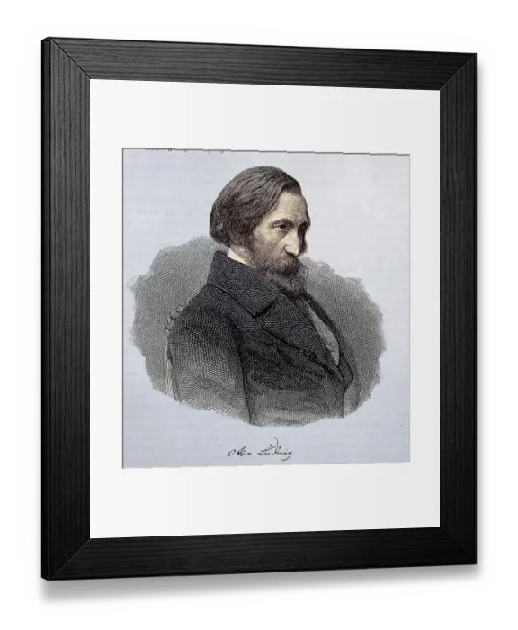 Framed Print : Otto Ludwig, 12 February 1813, 25 February 1865