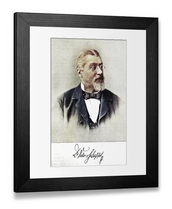 Framed Print : Joseph Victor Scheffel, from 1876 von Scheffel Framed Print : Joseph Victor Scheffel, from 1876 von Scheffel