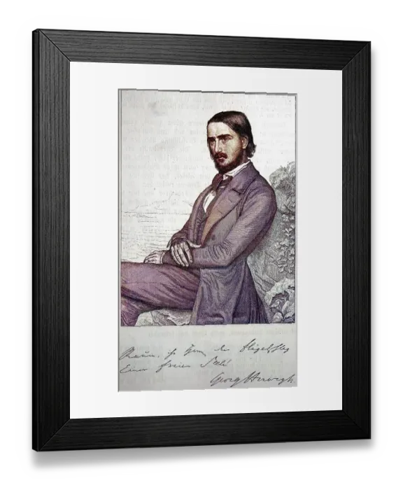 Framed Print : Georg Friedrich Rudolf Theodor Andreas Herwegh