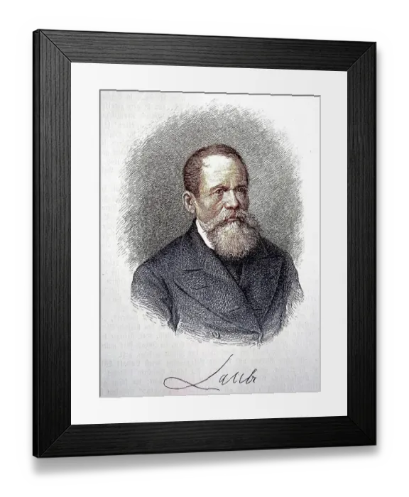 Framed Print : Heinrich Rudolf Constanz Laube