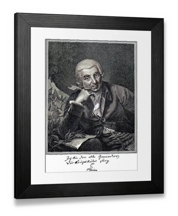 Framed Print : Johann Wilhelm Ludwig Gleim, 2 April 1719