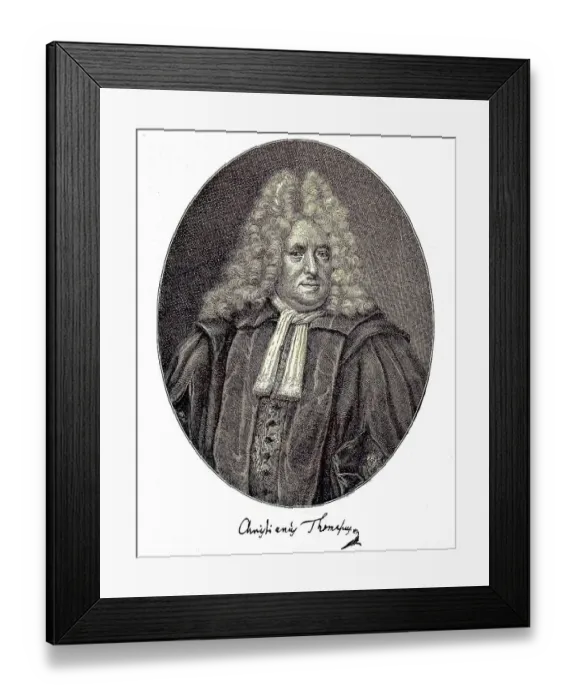Framed Print : Christian Thomasius, 1 January 1655