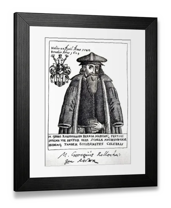Framed Print : Georg Rollenhagen, 22 April 1542 Framed Print : Georg Rollenhagen, 22 April 1542