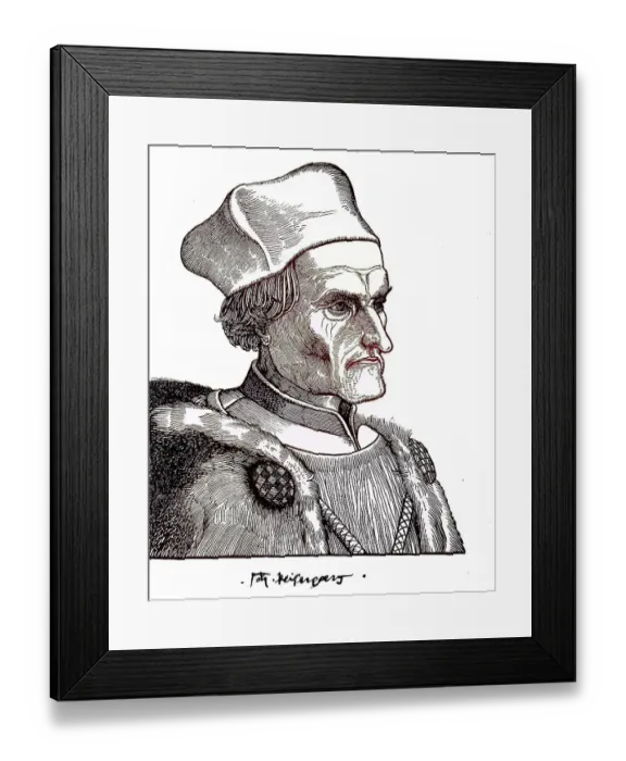Framed Print : Johann Geiler von Kaysersberg, Johannes or Jean in French