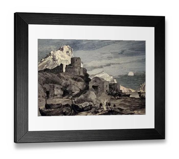 Framed Print : Small bay on Capri, small marina on Capri Framed Print : Small bay on Capri, small marina on Capri