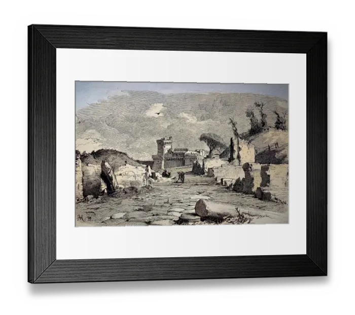 Framed Print : Ostia Antica is a large archaeological site Framed Print : Ostia Antica is a large archaeological site
