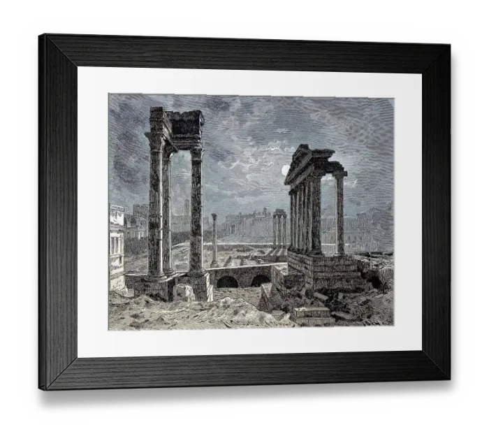 Framed Print : The Roman Forum in Rome, is the oldest Roman forum and was the centre of political