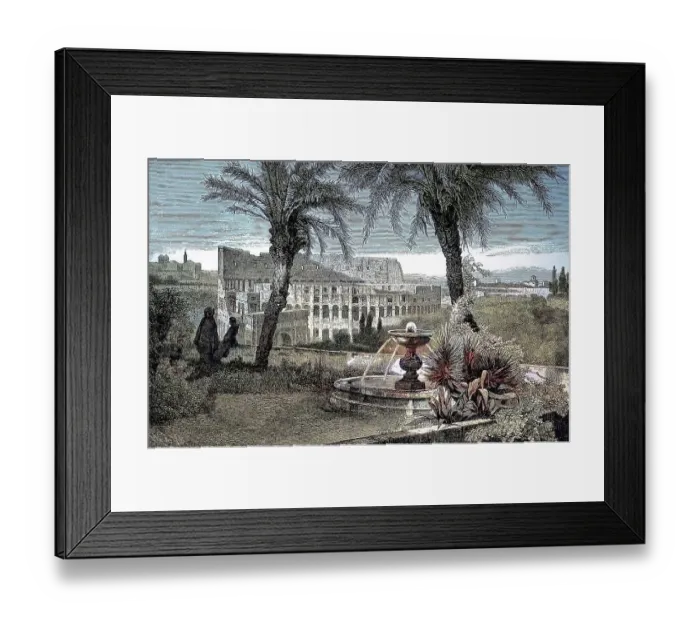 Framed Print : The Colosseum in Rome, seen from the Palatine Hill